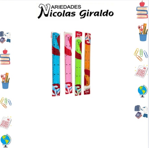 [GR171] Regla flexible 30 cm graficolors pqt x24