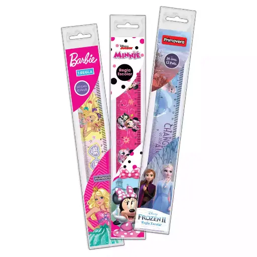 [P742] Regla primavera personajes Niña 30cm