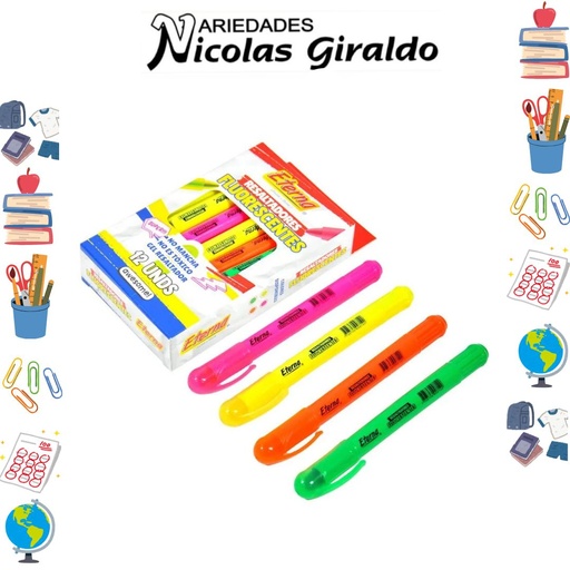 [ET758] Resaltador gel eterna caja x12 1791205