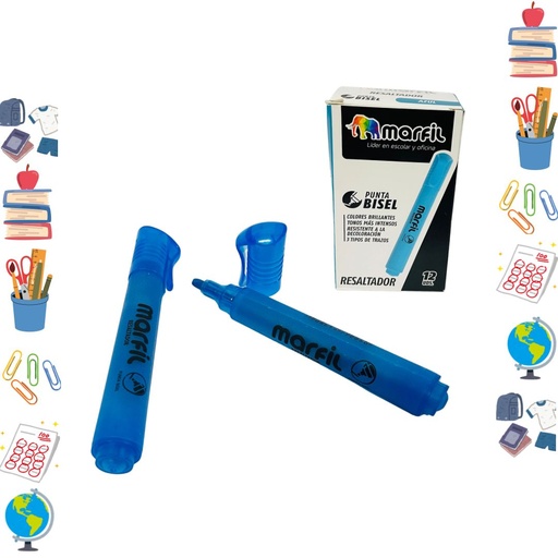 [134857] Resaltador marfil azul caja x12 (UND $950)