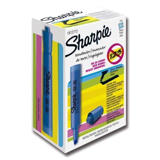 [1789380] Resaltador sharpie tank azul caja x12