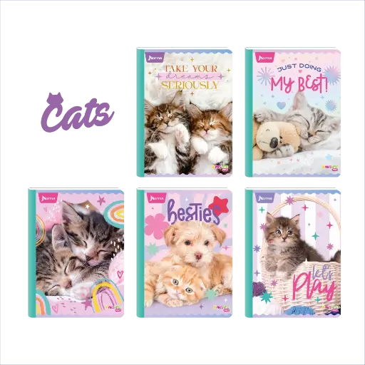 [563896] Cuad xpresarte cosido licencia cats (gatos)100H rayas 
